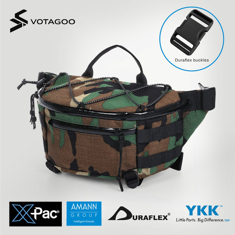 VOTAGOO® X-Pac Nylon Waist Bag Fanny Pack-1