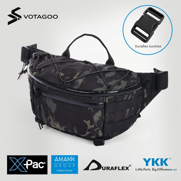 VOTAGOO® X-Pac Nylon Waist Bag Fanny Pack-6