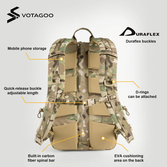 VOTAGOO® Tactical Backpack with Carbon Frame-4