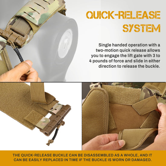 VOTAGOO® Adjustable Tactical Vest with Admin Drop Pouch-2