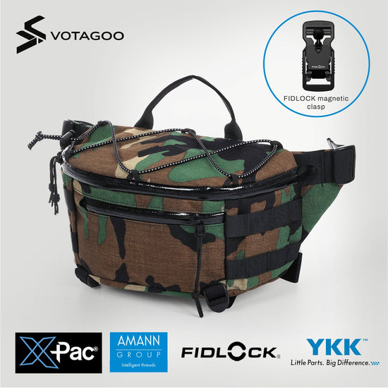 VOTAGOO® X-Pac Nylon Waist Bag Fanny Pack-0