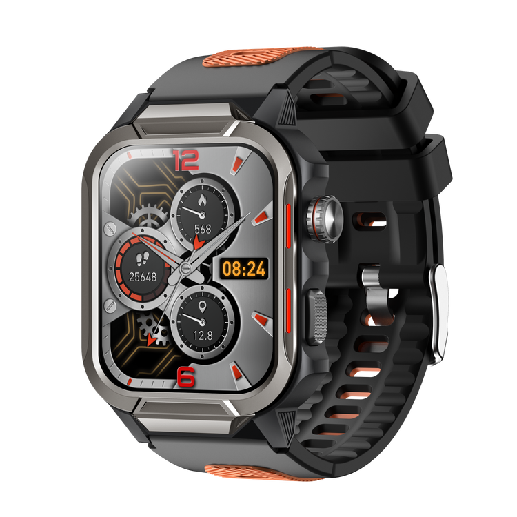 Rugged Smartwatch for Men 3ATM Waterproof Smartwatch 1.96 inch screen for Android and iOS Phones Fitness Tracker Watch with 100+ Sports Modes-8