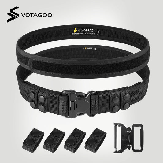 VOTAGOO® Duty 2'' Police Belts with Hook Lining-0
