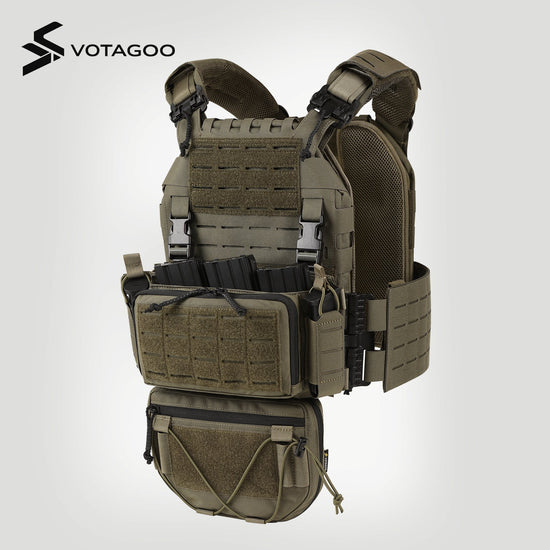 VOTAGOO® Adjustable Tactical Vest with Admin Drop Pouch-6