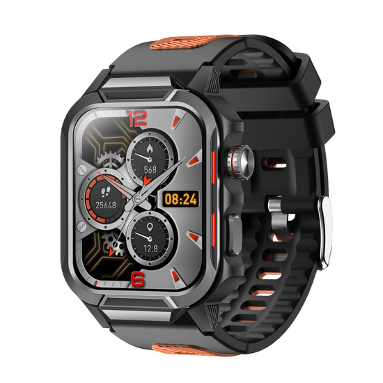 Rugged Smartwatch for Men 3ATM Waterproof Smartwatch 1.96 inch screen for Android and iOS Phones Fitness Tracker Watch with 100+ Sports Modes-6