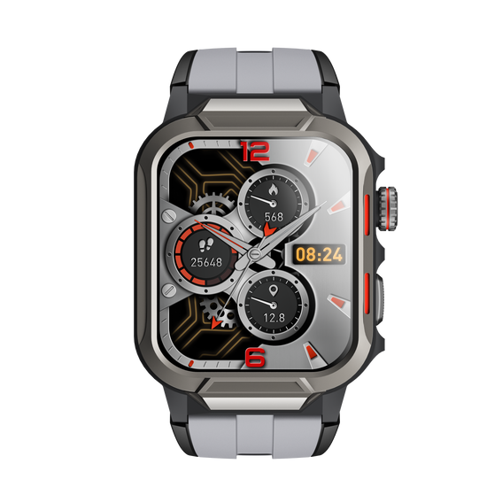 Rugged Smartwatch for Men 3ATM Waterproof Smartwatch 1.96 inch screen for Android and iOS Phones Fitness Tracker Watch with 100+ Sports Modes-1
