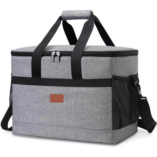 32L Soft Cooler Bag with Hard Liner for Outdoor (Grey)-0