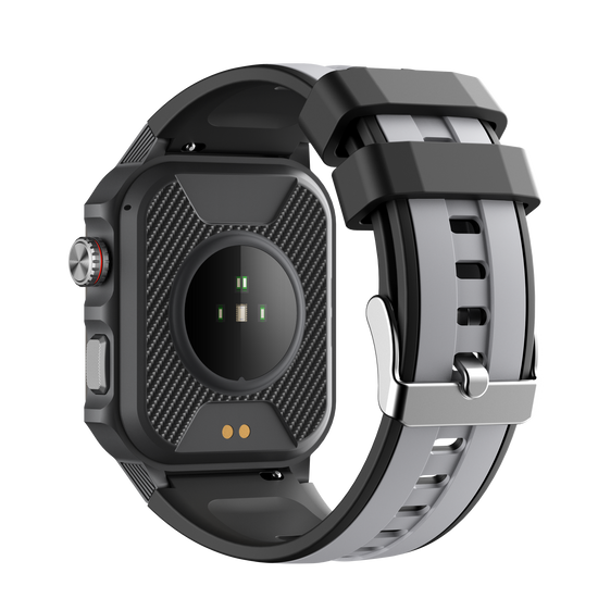 Rugged Smartwatch for Men 3ATM Waterproof Smartwatch 1.96 inch screen for Android and iOS Phones Fitness Tracker Watch with 100+ Sports Modes-2