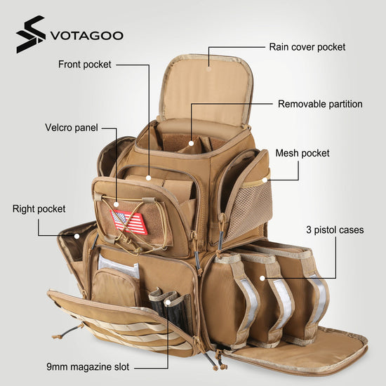 VOTAGOO® Tactical Range Backpack Version-3