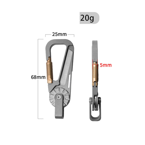 Tactical Multi-Tool Carabiner for Men - Heavy Duty Outdoor Gear Accessory with Bottle Opener & Keychain Hook-4