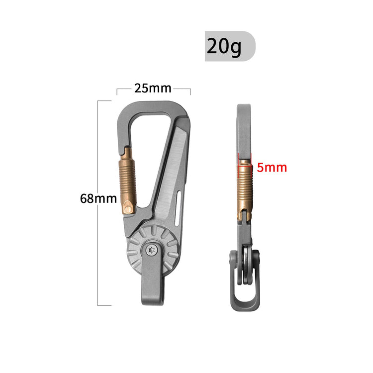 Tactical Multi-Tool Carabiner for Men - Heavy Duty Outdoor Gear Accessory with Bottle Opener & Keychain Hook-4