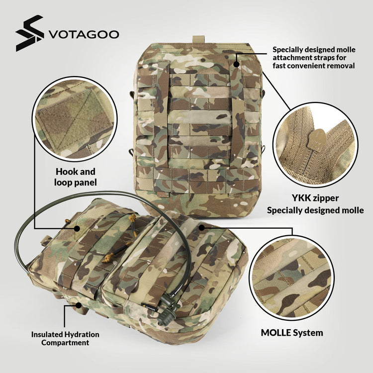 VOTAGOO® Tactical Molle Hydration Pack 3L-2