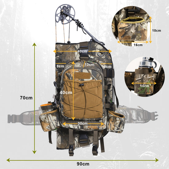VOTAGOO® Hunting Backpack with Bow Holder-3