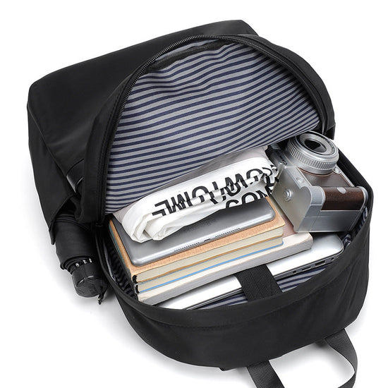 Premium Waterproof High-Density Nylon Backpack for Men & Women | Durable, Fashionable & Lightweight Urban Travel Bag | Black Laptop Backpack for Work, School & Daily Commute | Perfect for Urban Exploration & Minimalist Design Lover-3
