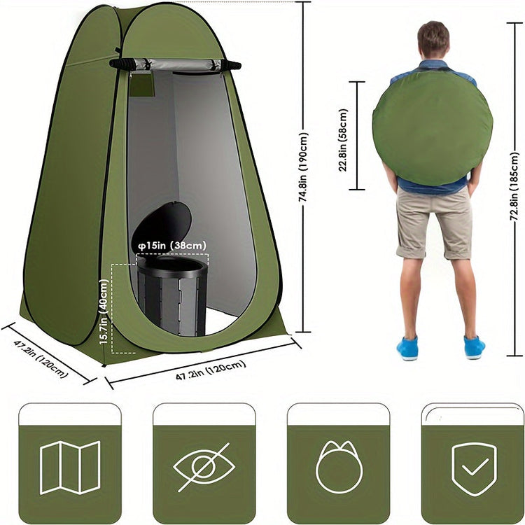 Portable Pop-Up Camping Toilet Kit for Adults-3