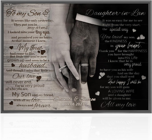 Wedding Gifts For Son And Daughter In Law, Personalized Son Wedding Gift From Mother Of The Groom, Gift For Son On His Wedding Day-0
