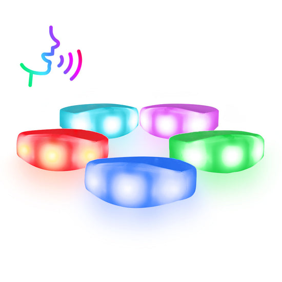 Voice Controlled Flashing LED Bracelets Wholesale (100 Pack)-1