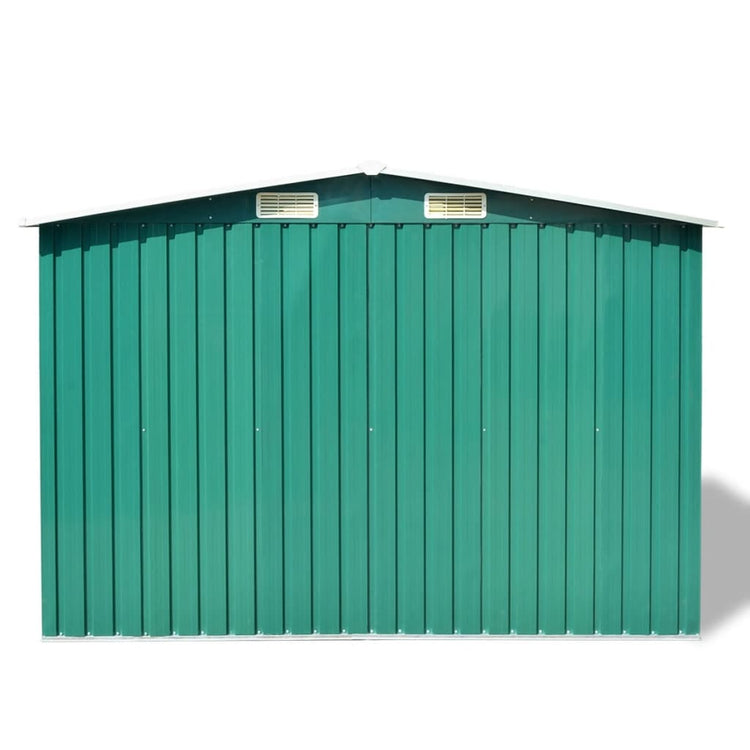 NNEVL Garden Storage Shed Green Metal 257x205x178 cm-1