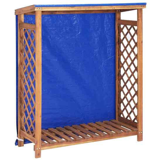 NNEVL Firewood Storage Shed 105x38x115 cm Solid Acacia Wood-0