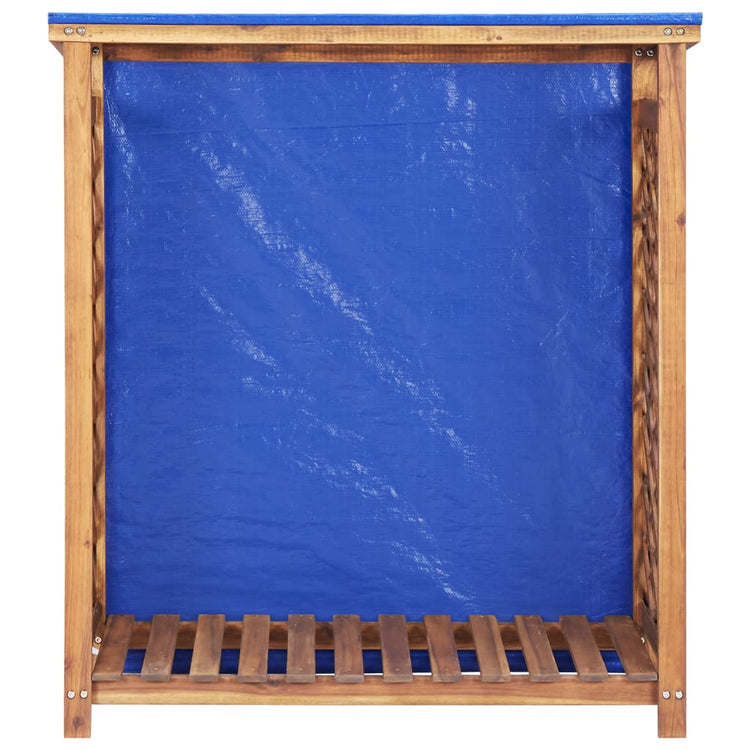 NNEVL Firewood Storage Shed 105x38x115 cm Solid Acacia Wood-1