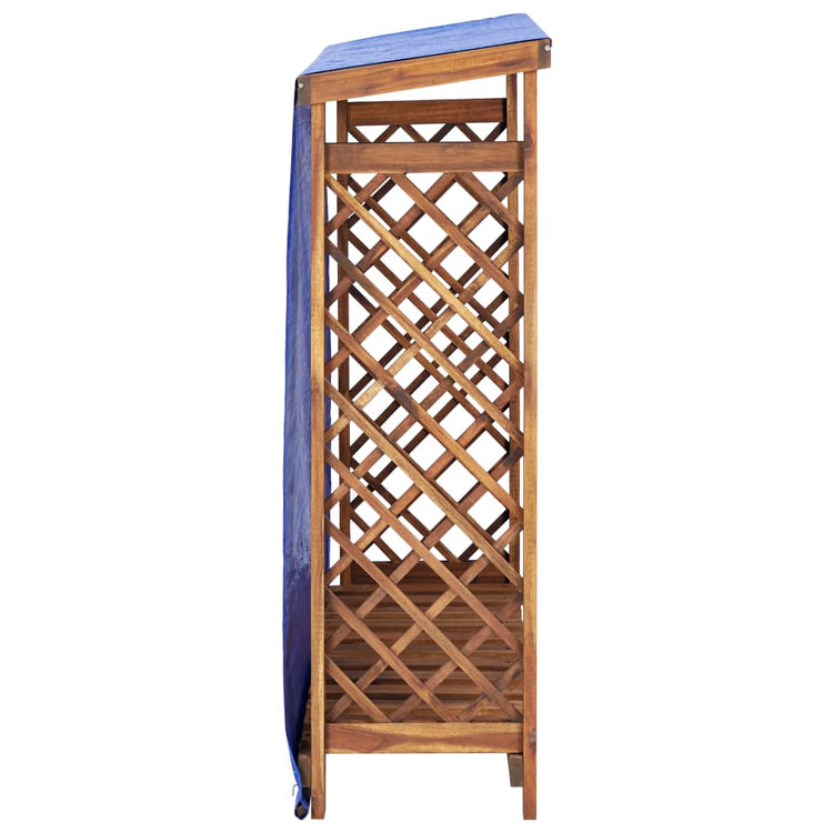 NNEVL Firewood Storage Shed 105x38x115 cm Solid Acacia Wood-3