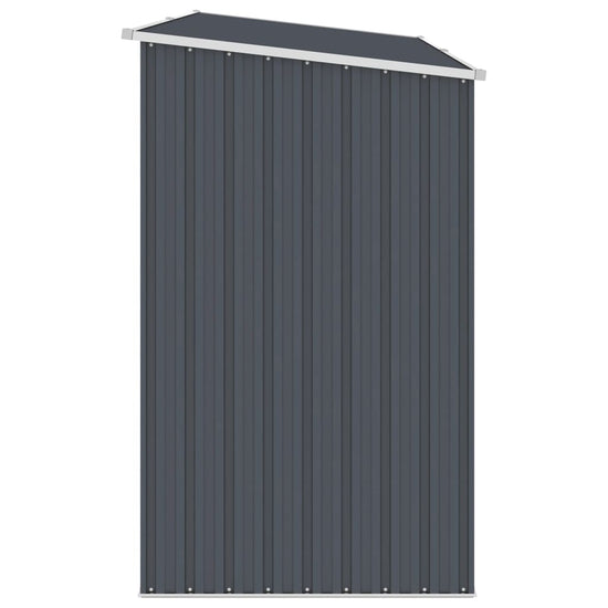 NNEVL Garden Firewood Shed Anthracite 245x98x159 cm Galvanised Steel-0