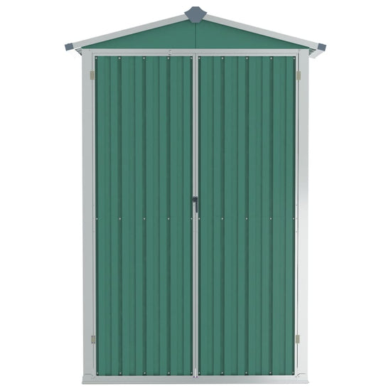NNEVL Garden Shed Green 116x45x175 cm Galvanised Steel-3