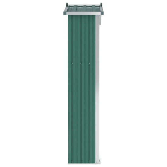 NNEVL Garden Shed Green 116x45x175 cm Galvanised Steel-4