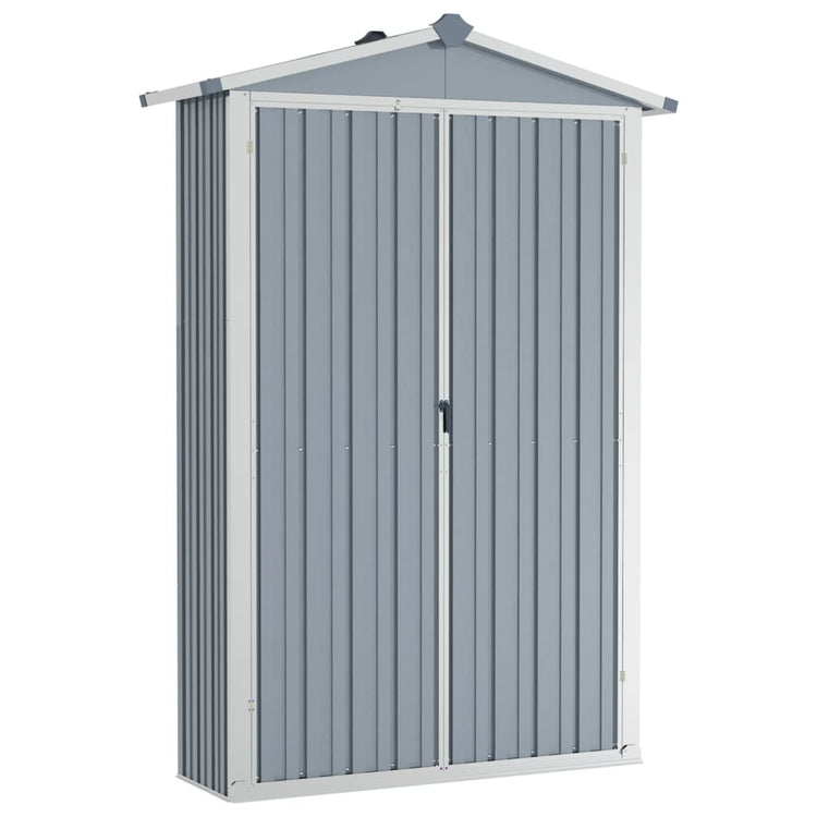 NNEVL Garden Shed Grey 107.5x46x183 cm Galvanised Steel-1