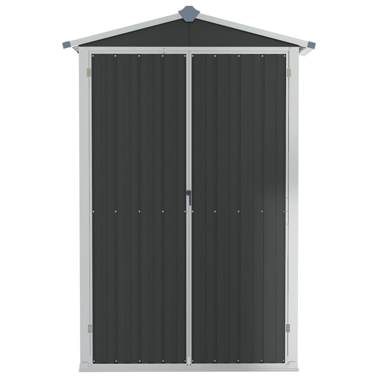 NNEVL Garden Shed Anthracite 107.5x46x183 cm Galvanised Steel-3