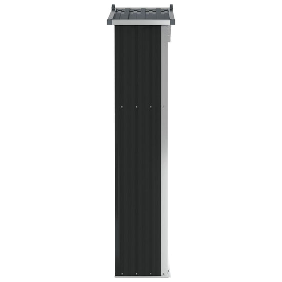 NNEVL Garden Shed Anthracite 107.5x46x183 cm Galvanised Steel-4