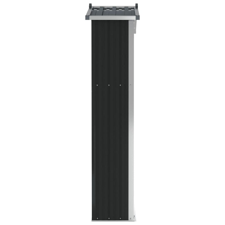 NNEVL Garden Shed Anthracite 107.5x46x183 cm Galvanised Steel-4