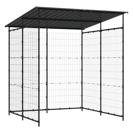 NNEVL Bicycle Shed 190x190x222 cm Steel Black-1