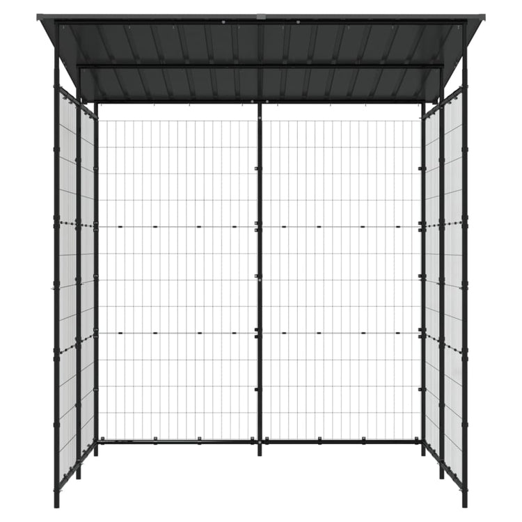 NNEVL Bicycle Shed 190x190x222 cm Steel Black-2