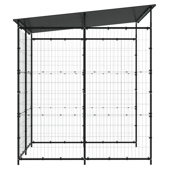 NNEVL Bicycle Shed 190x190x222 cm Steel Black-3