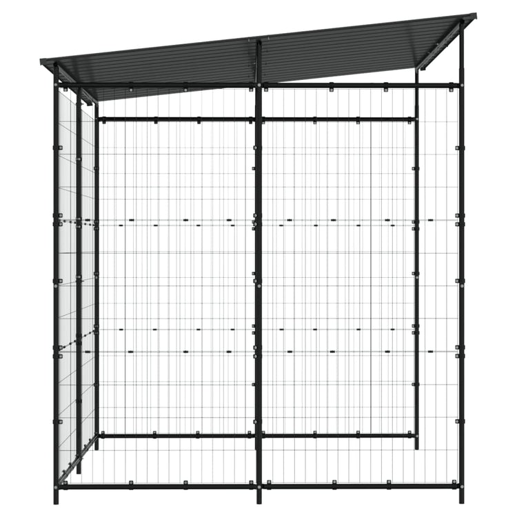 NNEVL Bicycle Shed 190x190x222 cm Steel Black-3