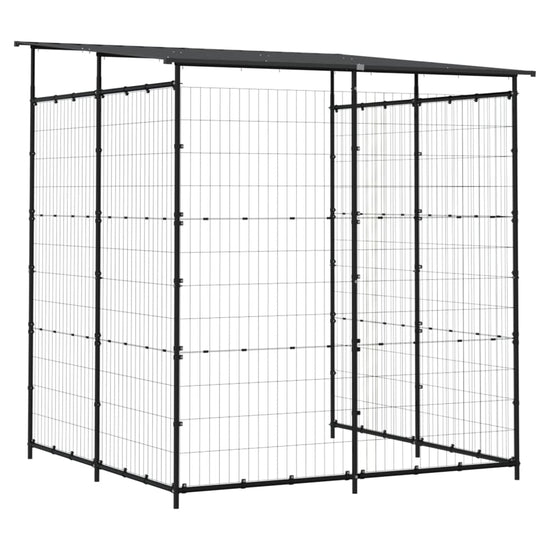 NNEVL Bicycle Shed 190x190x222 cm Steel Black-4