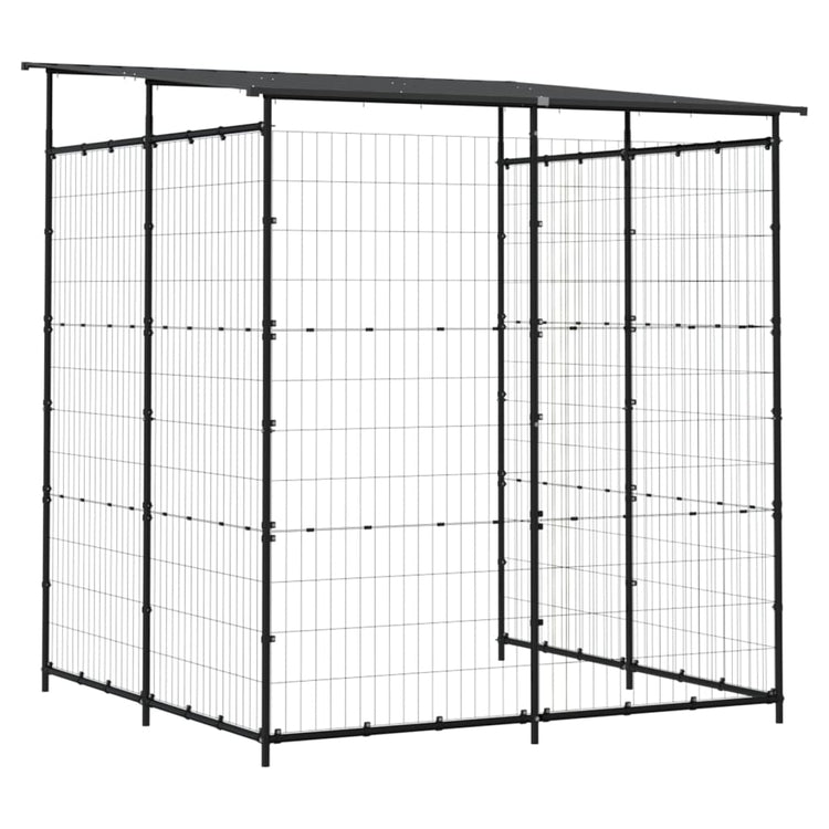 NNEVL Bicycle Shed 190x190x222 cm Steel Black-4