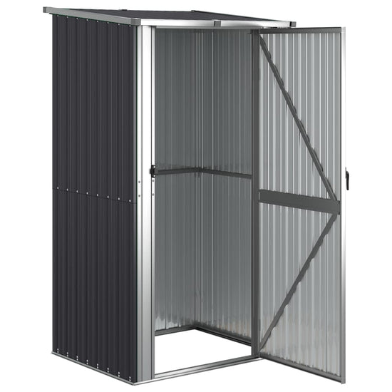 NNEVL Garden Shed Anthracite 118.5x97x209.5 cm Galvanised Steel-2