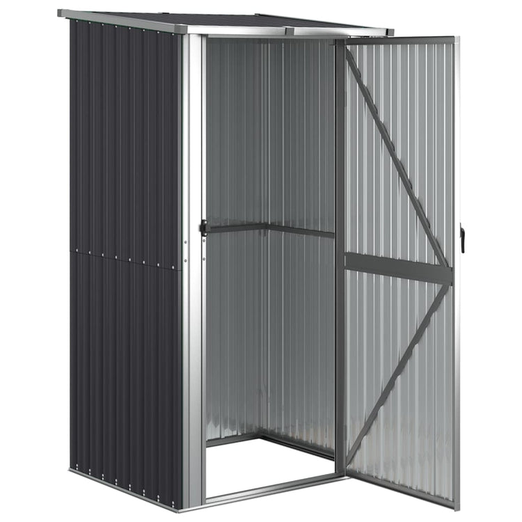NNEVL Garden Shed Anthracite 118.5x97x209.5 cm Galvanised Steel-2
