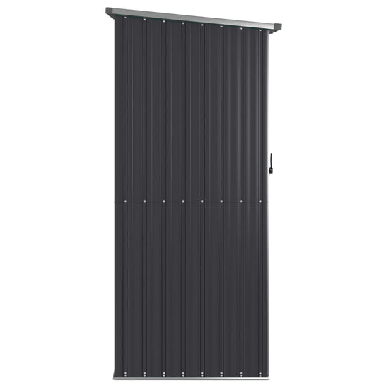 NNEVL Garden Shed Anthracite 118.5x97x209.5 cm Galvanised Steel-4