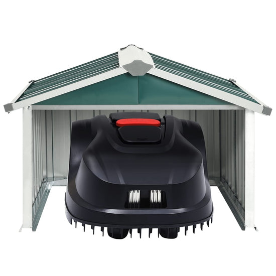 NNEVL Garden Robot Lawnmower Shed 92x97x63 cm Galvanised Steel Green-2