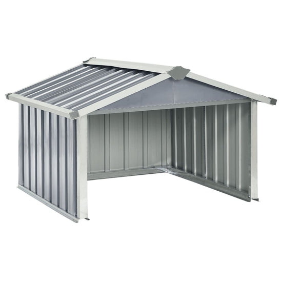 NNEVL Garden Robot Lawnmower Shed 92x97x63 cm Galvanised Steel Grey-1