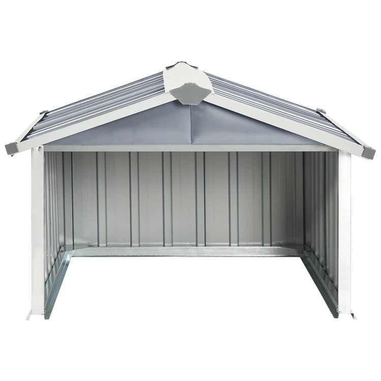 NNEVL Garden Robot Lawnmower Shed 92x97x63 cm Galvanised Steel Grey-3
