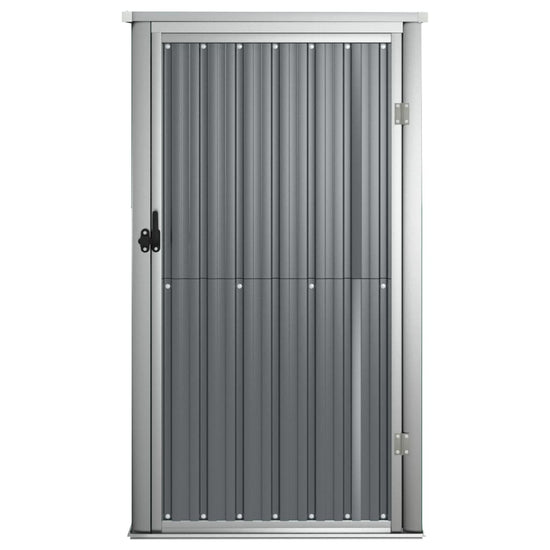 NNEVL Garden Tool Shed Grey 88x89x161 cm Galvanised Steel-2