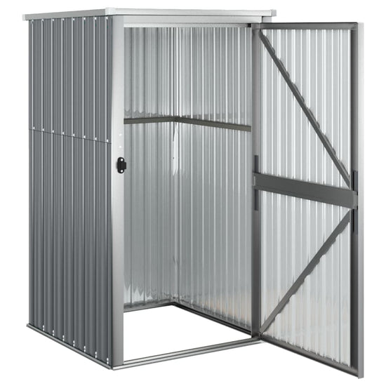 NNEVL Garden Tool Shed Grey 88x89x161 cm Galvanised Steel-4