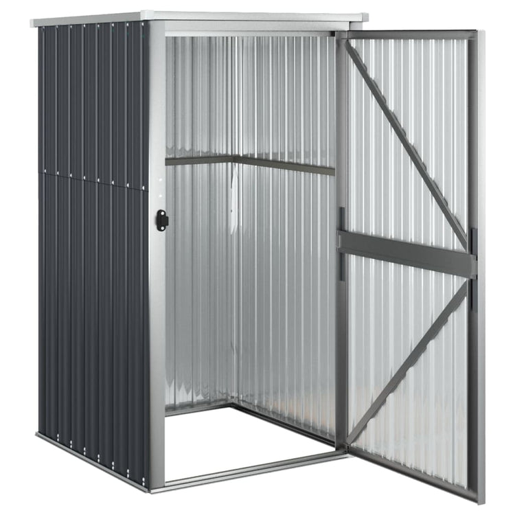 NNEVL Garden Tool Shed Anthracite 88x89x161 cm Galvanised Steel-4