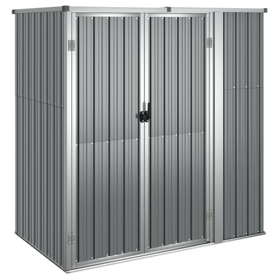 NNEVL Garden Tool Shed Grey 161x89x161 cm Galvanised Steel-1