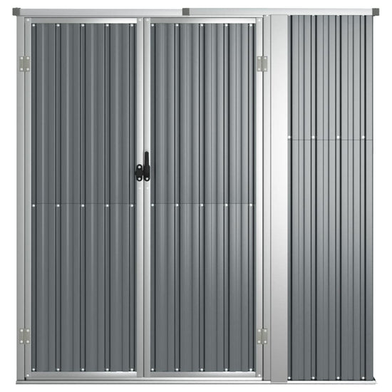 NNEVL Garden Tool Shed Grey 161x89x161 cm Galvanised Steel-2