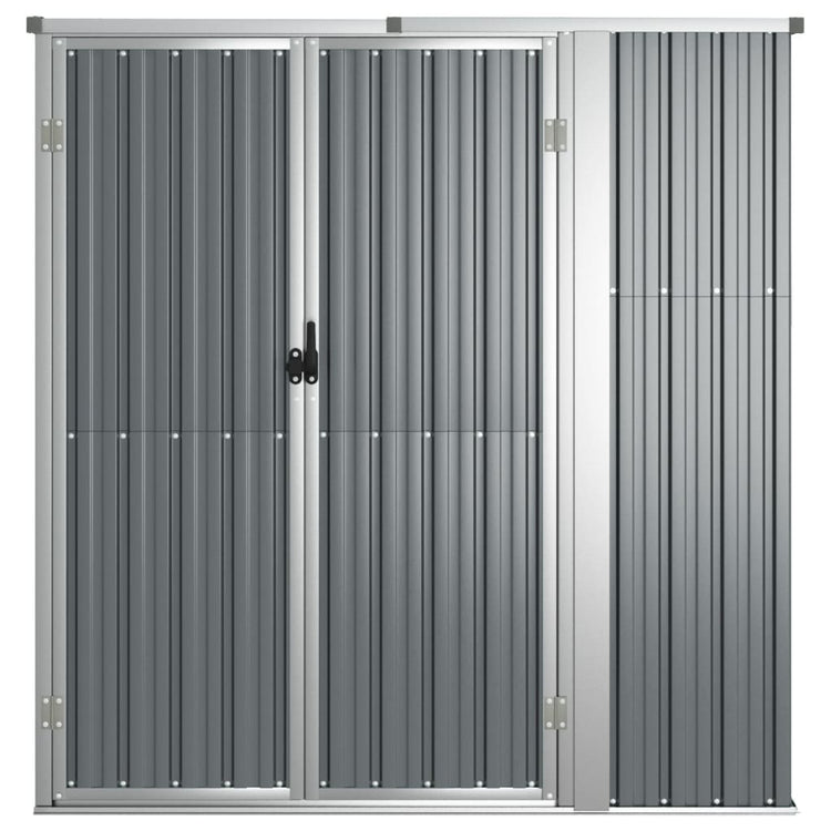 NNEVL Garden Tool Shed Grey 161x89x161 cm Galvanised Steel-2